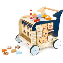 small foot Activity Lauflernwagen »Wal« - dunkelblau