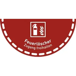 Fußbodenaufkleber Feuerlöscher..., Folie, rutschhemmend, 600x300 mm