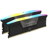 Corsair Vengeance RGB schwarz DIMM Kit 32GB, DDR5-6000, CL30-36-36-76, on-die ECC (CMH32GX5M2B6000C30)