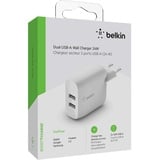 Belkin BoostCharge Dual USB-A Netzladegerät 24W weiß (WCB002vfWH)