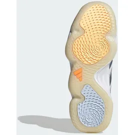 adidas Damen Handballschuhe Court Stabil, Hallenschuh - Cloud White / Crystal Sky / Ice Tangerine - 47 1/3 in Grau FTWWHT/CRSK/ICTA
