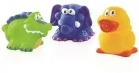 Nûby Jouets de bain Fun SquirtersTM Canard - Crocodile -Eléphant 4 mois Autre 3 pc(s)