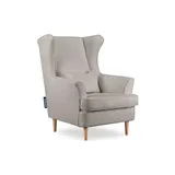 Konsimo Ohrensessel Stralis Textil 82 x 108 x 80 cm Beige