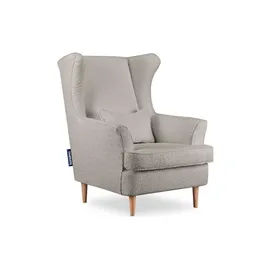 Konsimo Ohrensessel Stralis Textil 82 x 108 x 80 cm Beige