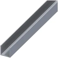Alfer - Quadrat-U-Profil 7,5 x 7,5 x 1000 mm Profil Aluminiumprofil u Schiene