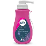 Veet Expert – Enthaarungscreme für hartnäckige Haare – Körper & Beine – Wirkt in 2 Minuten – 400 ml