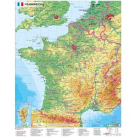 Stiefel Eurocart Frankreich physisch 1 : 1.500 000