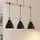 LINDBY Trebale 3-flg. 60 W 28 cm rechteckig schwarz Holz, Metall