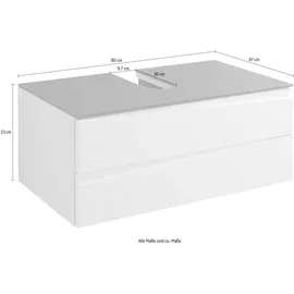 byLIVING Shape 80 x 33 x 47 cm Weiß