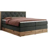 MKS Boxspringbett 160 x 200 cm H4 Dunkelgrau