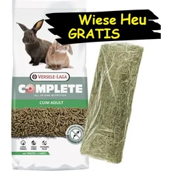 Versele-Laga Cuni Adult Complete Kaninchen 8kg + BUBU Pets Wiese Heu Klein 400g GRATIS