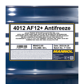 Mannol Antifreeze AF12+ -40°c Kühlerfrostschutzmittel MN4012-60