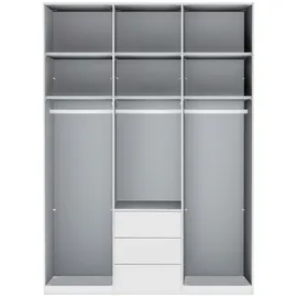 Wiemann Drehtürenschrank Monaco 148,5 x 236 x 58 cm Braun/Weiß