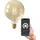 Calex Smart LED Lampe, E27, G125, Gold Filament, warmweißes Licht, dimmbar, WLAN App- & Sprachsteuerung