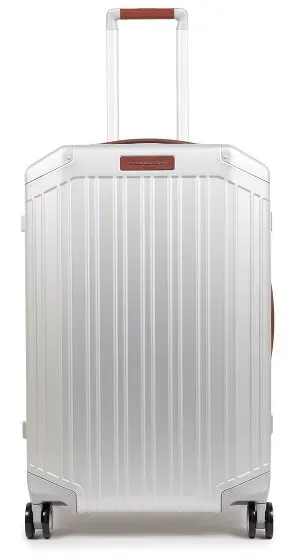 Piquadro Alu 4-Rollen Trolley 69 cm  silberfarben