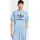 adidas T-Shirt ADIDAS ORIGINALS "TREFOIL T-SHIRT", Herren, Gr. L, ash blau, schwarz, Obermaterial: 100% Baumwolle, normal, Rundhals, Shirts T-Shirt, Basic Shirt mit großem Trefoil Logoprint