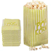 Relaxdays Popcorntüten 144 St. Gelb/Weiß