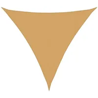 VidaXL Sonnensegel 160 g/m2 Dreieckig Sandfarben 3x3x3 m HDPE