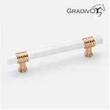 Gradivo Möbelgriff Schrankgriff Bügelgriff 636 - Gold-Weiß, 128 mm