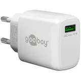 goobay USB-Schnellladegerät QC 3.0 (18 W) weiß - 1x USB-A-Anschluss (Quick Charge 3.0) - weiß