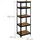 Relaxdays Schwerlastregal Stahl 180x60x45 cm schwarz 5 Ebenen