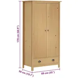vidaXL Hill 89 x 170 x 50 cm braun