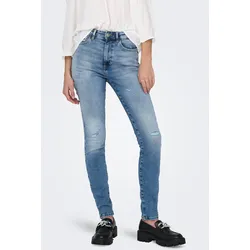 Skinny-fit-Jeans »ONLFOREVER ICON HW SK LAK DNM GEN476NOOS«, mit Destroyed Effekt, Gr. 30 - Länge 32, Light Medium Blue Denim, , 42643063-30 Länge 32