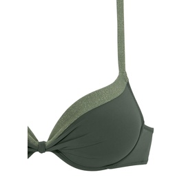 JETTE Push-Up-Bikini, mit glitzernden Einsätzen, grün