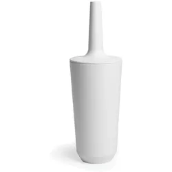 Umbra Corsa Toilettenbürste, Toiletten Bürste, WC Büstenhalter, Badzubehör, Keramik, Weiß, 36 cm, 1004478-660