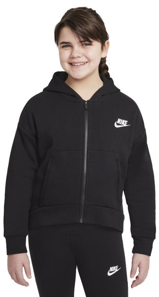 Nike Sportswear Club Fleece Big Kid - Kapuzenpullover - Mädchen - Black - XS
