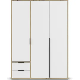 Rauch Drehtürenschrank NAGATA 140 x 194 x 53 cm Braun/Weiß
