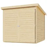 Fahrradgarage Fahrradbox Fahrradhaus Bikebox Karibu Holz naturbelassen Pultdach