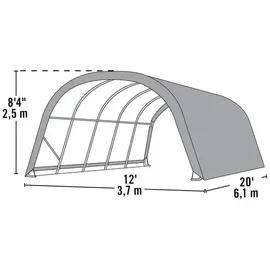 ShelterLogic Weidezelt 3,70 x 6,10 m grün