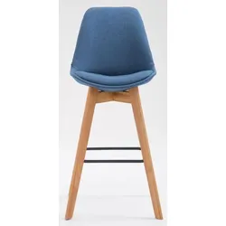 CLP 2er Set Barhocker Metz Stoff blau/natura