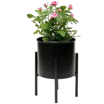 DanDiBo Ambiente Blumenhocker mit Topf 32 x 32 cm Schwarz