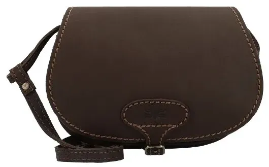 Mika Bonny Umhängetasche Leder 23 cm  braun
