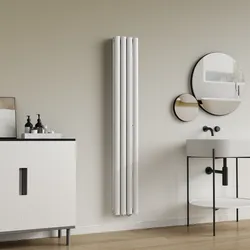Design Röhrenheizkörper Nore Weiß 160x24cm Doppellagig 812W