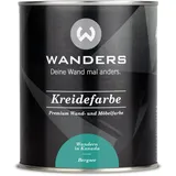 Wanders Shabby Chic Kreidefarbe 750 ml - Bergsee/Dunkles Türkis - Küchenmöbellack und Möbelfarbe ohne Schleifen. Chalk Paint, für Holz & mehr. Hohe Deckkraft, schnell trocknend