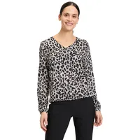 Betty Barclay Casual-Shirt mit Gummizug Grau/Schwarz,38 - 38