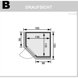Karibu Nanja Klare Ganzglastür inkl. 3,6 kW Ofen + ext. Steuerung