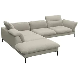flexlux Eckcouch Polyester 2-Sitzer Beige