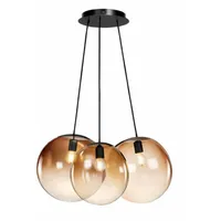 s.luce Orb Cluster 3-flg. 30 cm Rund/Kupfer Verlauf/Schwarz