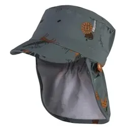 Sterntaler Schirmmütze mit Nackenschutz Tiere mattgrün, Babymode (6 - 24 Monate)