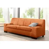 DOMO collection 3-Sitzer DOMO COLLECTION "Norma zeitlos, kubisch und elegant, komfortabel, flache Armlehnen", orange (terrakotta), B:212cm H:74cm T:85cm, Sofas