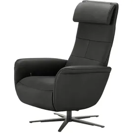 Hukla Relaxsessel Yuna Leder 78 x 88 x 82 cm Schwarz mit Relax-Funktion