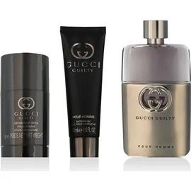 GUCCI Guilty Pour Homme Eau de Toilette 90 ml + Deo Stick 75 ml + Shower Gel 50 ml Geschenkset 1