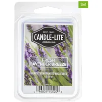 CANDLE-LITE 2er-Set: Duftwachs "Fresh Lavender Breeze" in Hellblau - 2x 56 g