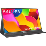 Arzopa Portable Monitor, 15.6 Inch 1080 FHD Tragbarer Monitor with External HDR Eye Care Screen and HDMI/Type-C/USB-C, for Laptop/PC/Mac/PS4/Xbox