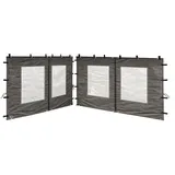 Quick Star Seitenteile für Pavillon 3x4 m 2 Stück Anthrazit 3 x 4 m