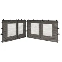 Quick Star Seitenteile für Pavillon 3x4 m 2 Stück Anthrazit 3 x 4 m